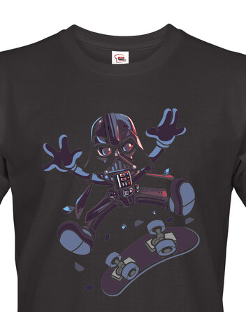 Pánské tričko Darth Vader na skateboarde