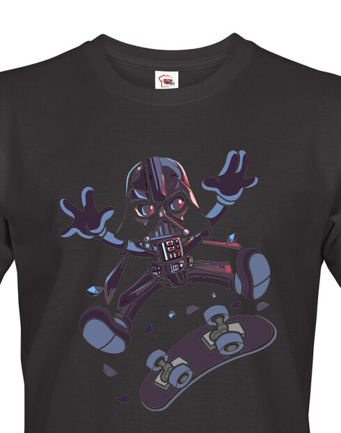 Pánské tričko Darth Vader na skateboarde