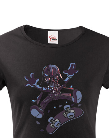 Dámské tričko Darth Vader na skateboarde