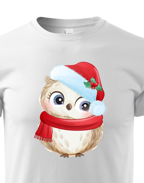 Dětské tričko Vánoční sovička