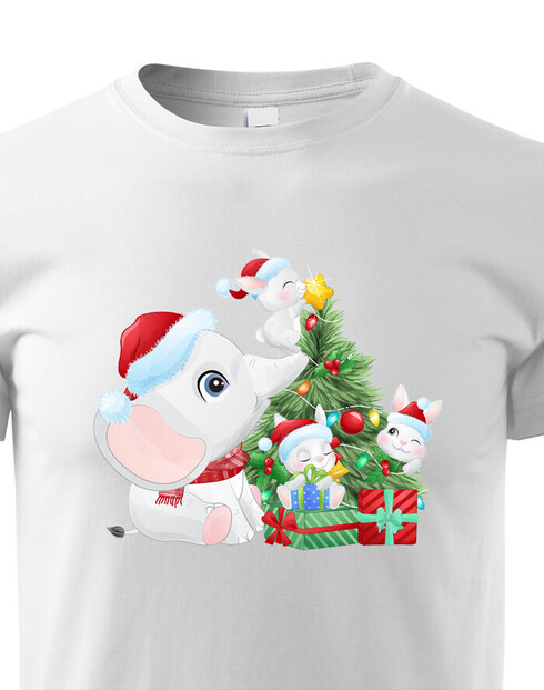 Dětské tričko Vánoční slůně