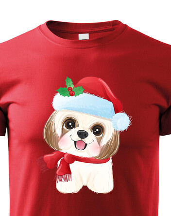 Dětské tričko Vánoční pejsek 1