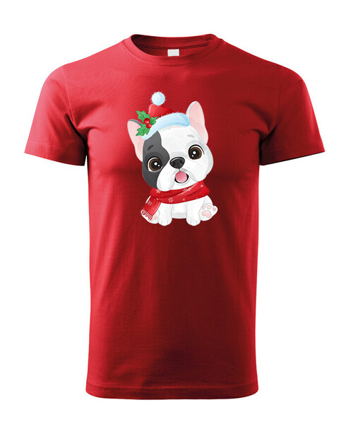 Dětské triko Vánoční buldoček