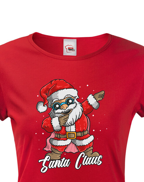 Dámské tričko Santa Claus dab dance