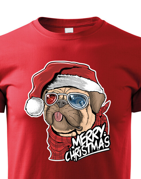 Dětské tričko Vánoční buldoček