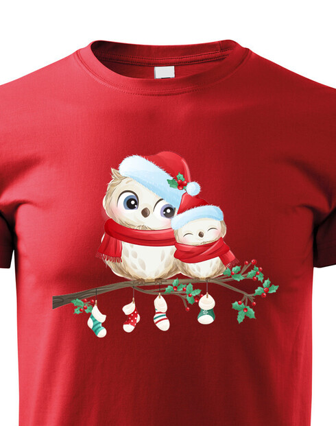 Dětské tričko Vánoční sovičky