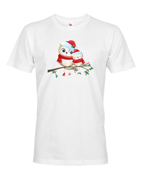 Pánské tričko Vánoční sovičky