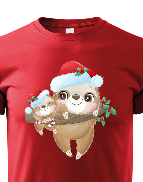 Dětské tričko Vánoční lenochod