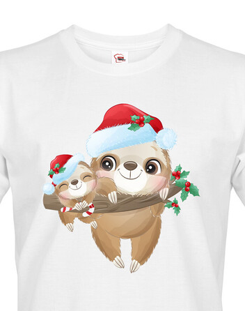 Pánské tričko Vánoční lenochod