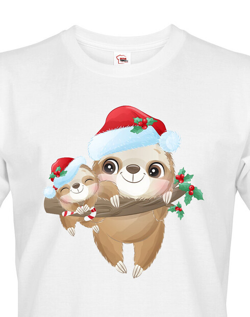 Pánské tričko Vánoční lenochod