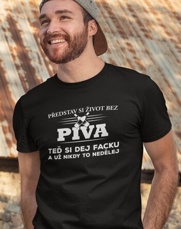 Pánské tričko s potiskem Život bez piva