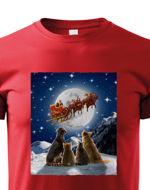 Dětské tričko Santovy saně