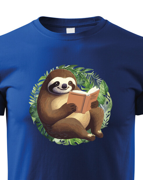 Dětské tričko Lenochod s knihou