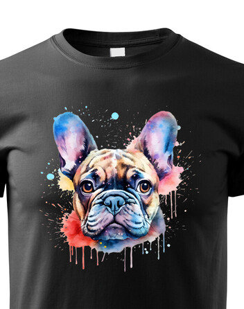 Dětské tričko Barevný francouzský buldoček