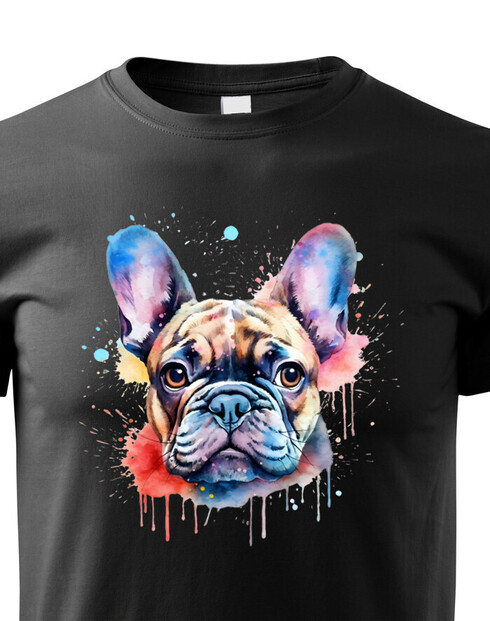 Dětské tričko Barevný francouzský buldoček