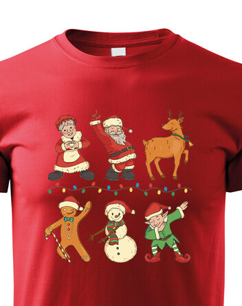 Dětské tričko Vánoční postavičky