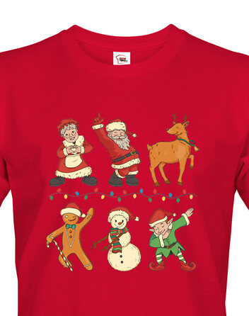 Pánské tričko Vánoční postavičky