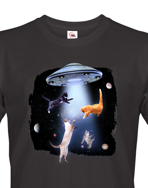 Pánské tričko Ufo a kočky