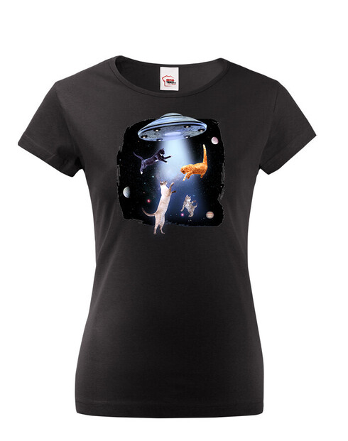 Dámské tričko Ufo a kočky
