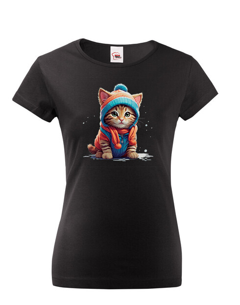 Dámské tričko Koťátko v oblečku