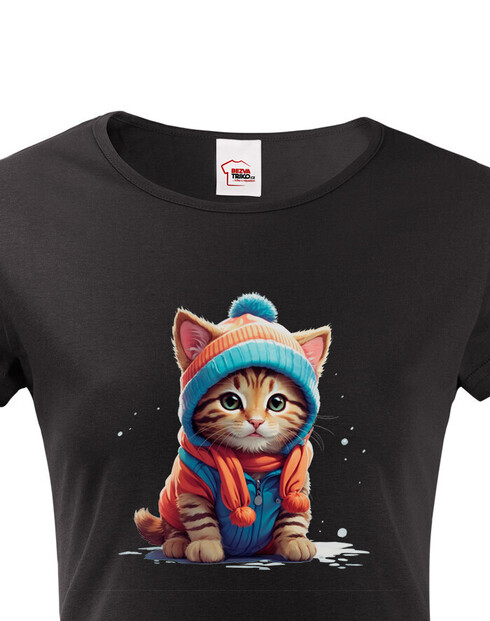 Dámské tričko Koťátko v oblečku