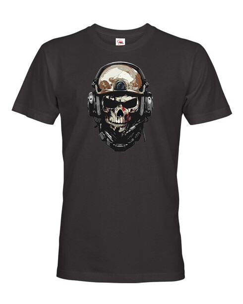 Pánské tričko Lebka vojak