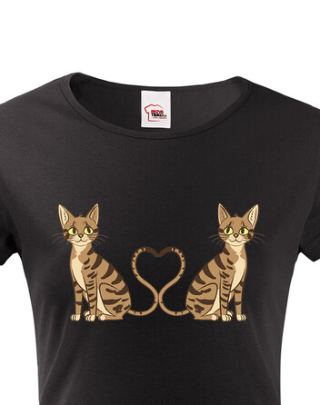Dámské tričko Kočičí dvojčata