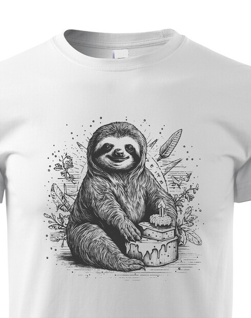 Dětské tričko Narozeninová party lenochod