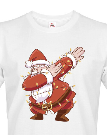 Pánské tričko Santa a světélka