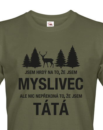 Pánské tričko Jsem hrdý na to, že jsem myslivec