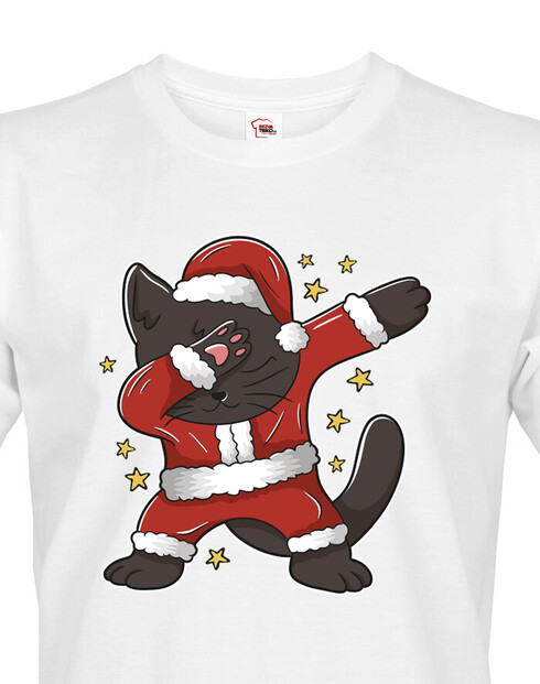 Pánské tričko Vánoční kočka