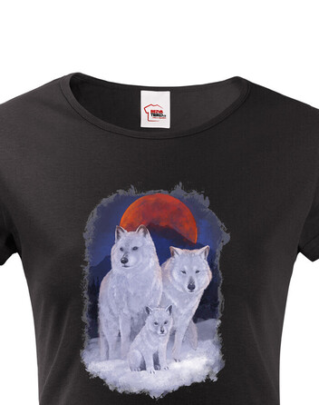 Dámské tričko Vlčí rodina