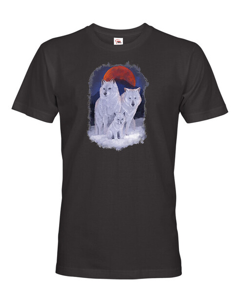 Pánské tričko Vlčí rodina