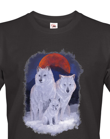 Pánské tričko Vlčí rodina