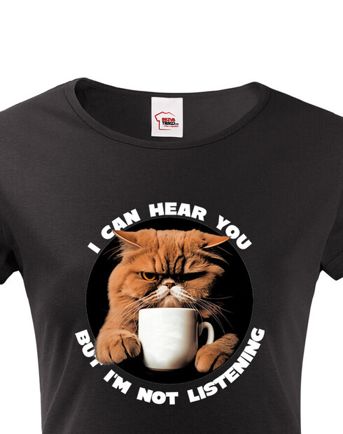 Dámské tričko Naštvaná kočka