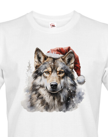 Pánské tričko Vánoční vlk