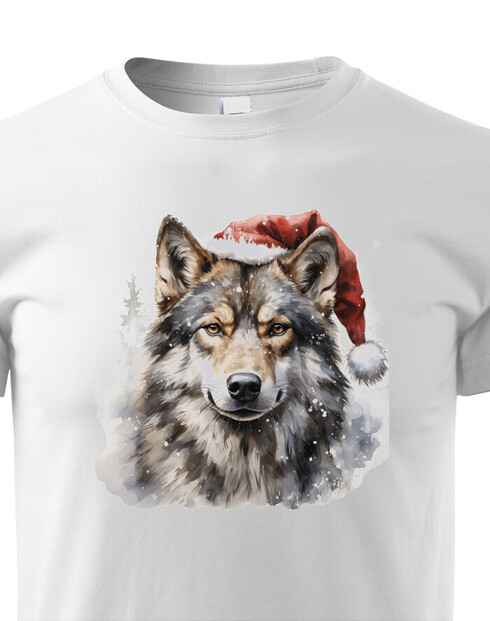 Dětské tričko Vánoční vlk