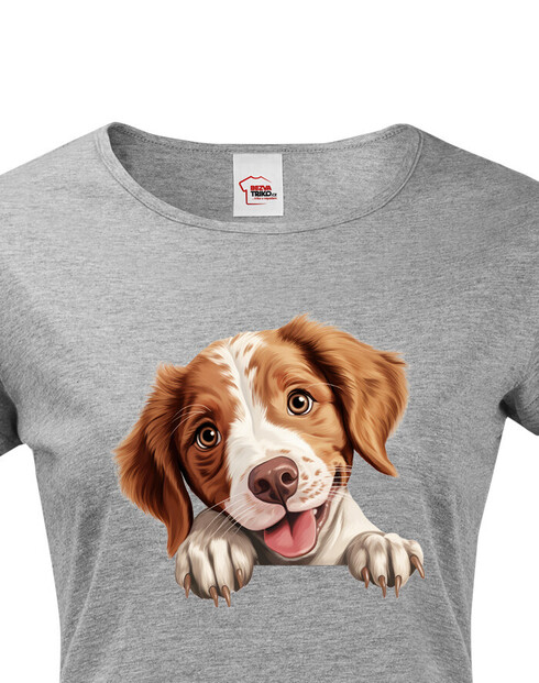 Dámské tričko Bretaňský ohař