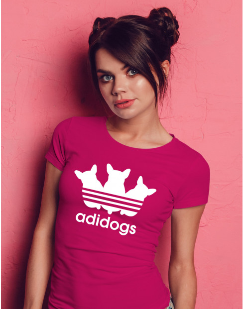 Dámské tričko s vtipným potiskem Adidogs
