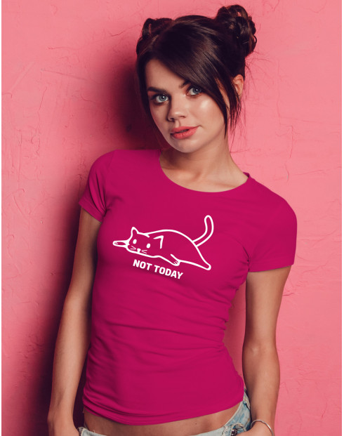 Dámské tričko s kočkou Not today