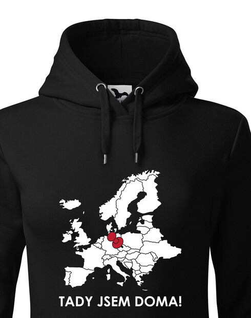 Dámská mikina pro cestovatele Tady jsem doma