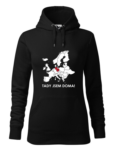 Dámská mikina pro cestovatele Tady jsem doma