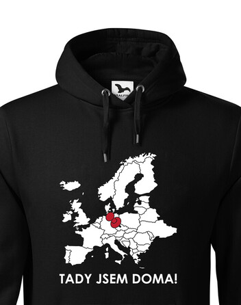 Pánská mikina pro cestovatele Tady jsem doma