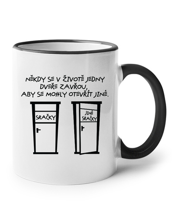 Keramický hrnek Jedny dveře se zavřou