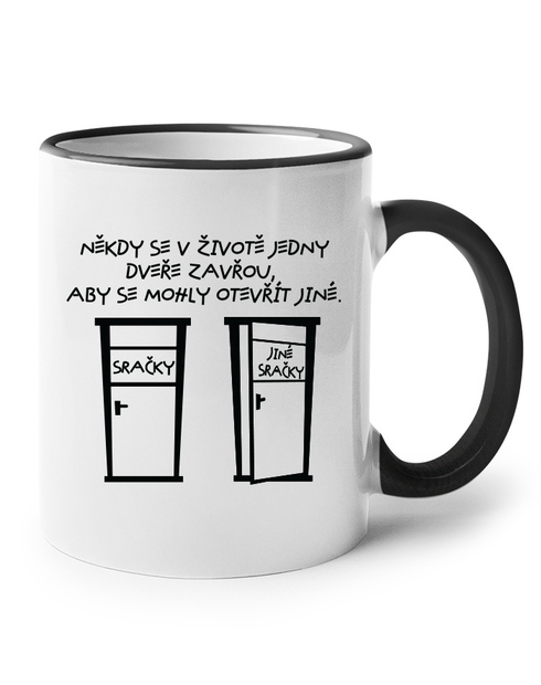Keramický hrnek Jedny dveře se zavřou