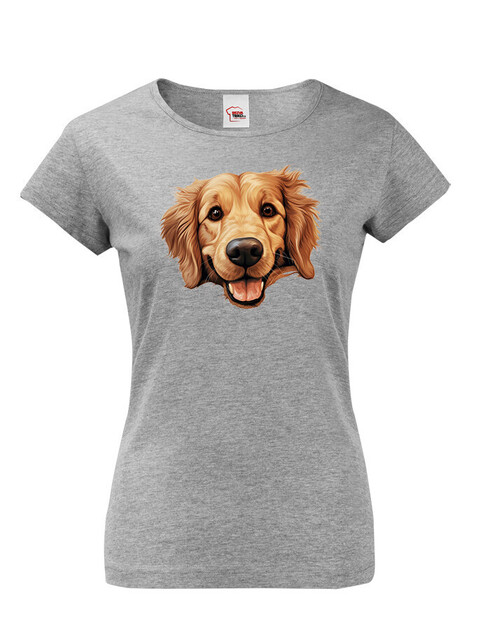 Dámské tričko Zlatý retrívr