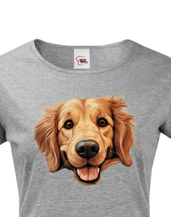 Dámské tričko Zlatý retrívr