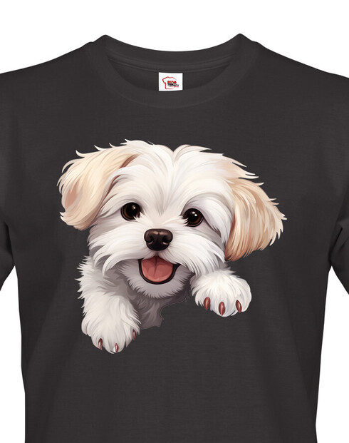 Pánské tričko Maltézsky psík