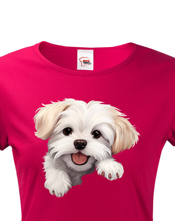 Dámské tričko Maltézsky psík