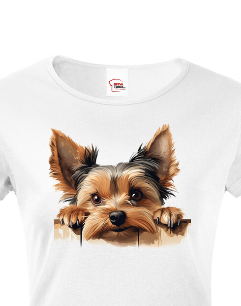 Dámské tričko Jorkšírsky teriér